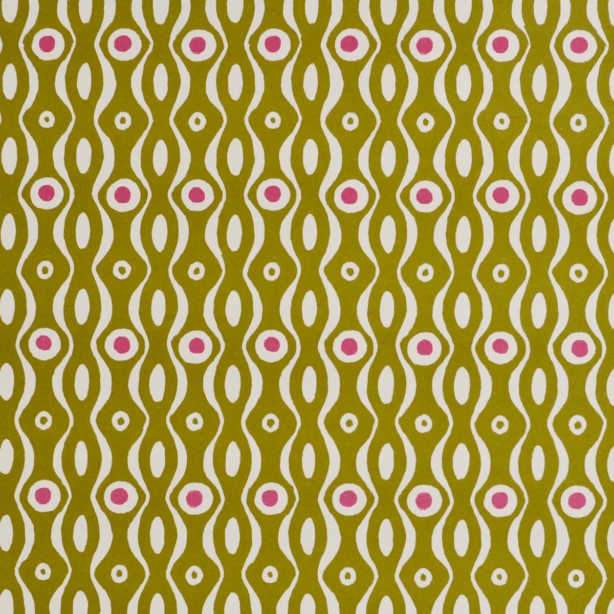 'Persephone' in Olive & Pink Wrapping Paper