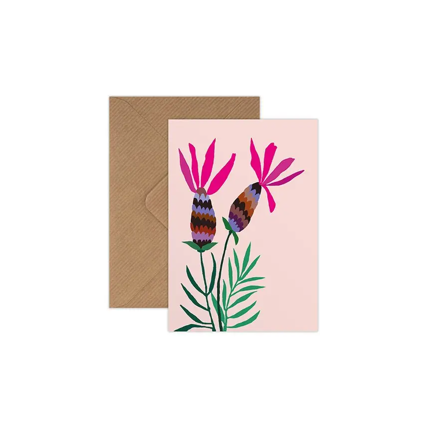 Lavender Mini Greetings Card by Brie Harrison