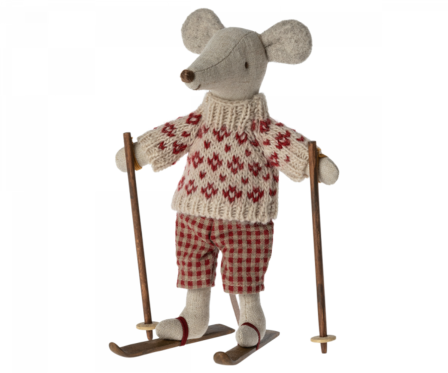 Winter Mice With Ski Set - Mum Mouse