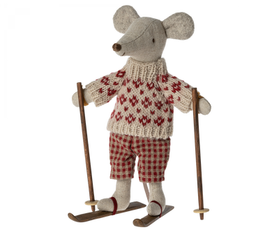 Winter Mice With Ski Set - Mum Mouse