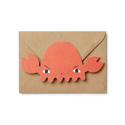 Donna Wilson Crabbie Die-Cut Card