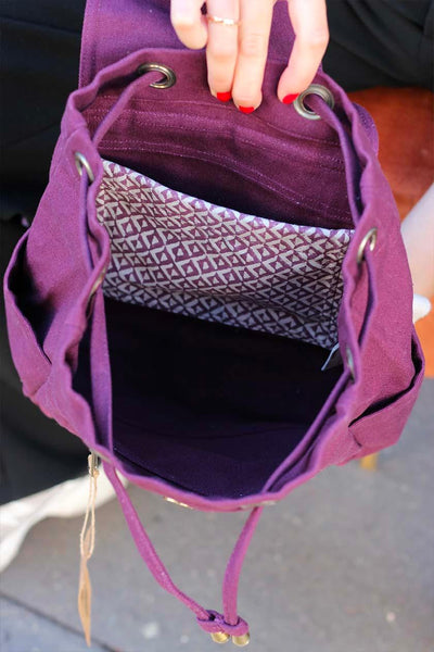 Mini Eliot Backpack by hindbag - Grape
