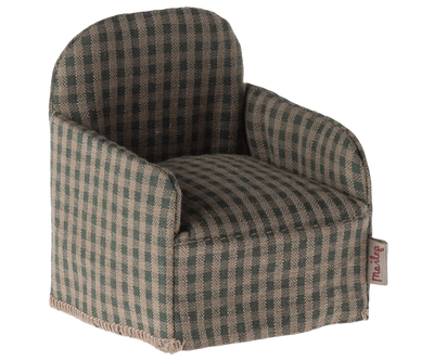 Maileg Chair for Mouse - Green Gingham