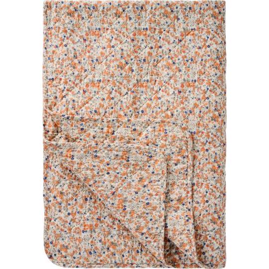 Orange & Blue Floral Cotton Quilt