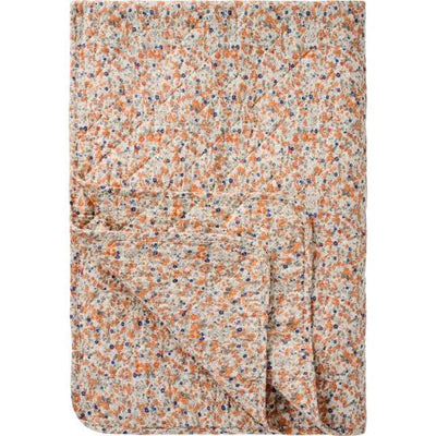Orange & Blue Floral Cotton Quilt