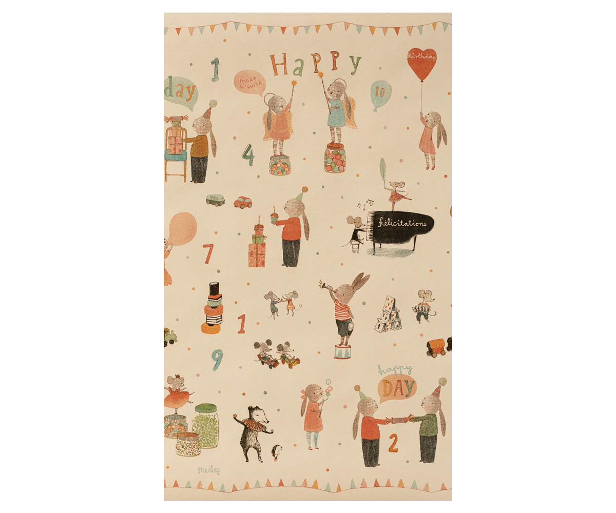 10m Happy Day Paper Gift Wrap Roll