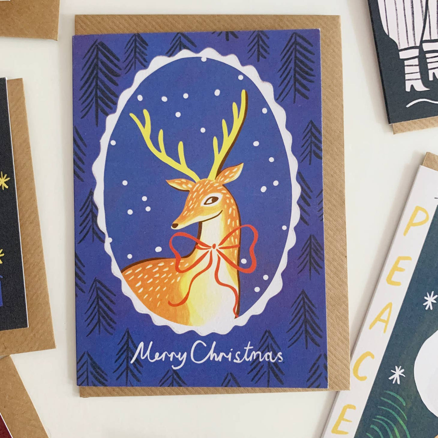 Wild Deer Christmas Card