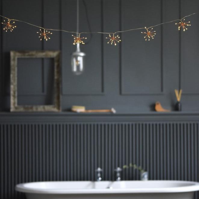 Wire Starburst Lights in Copper - 240 lights 3m, Mains Powered