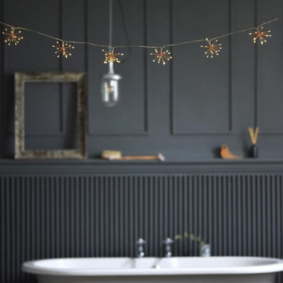 Wire Starburst Lights in Copper - 240 lights 3m, Mains Powered