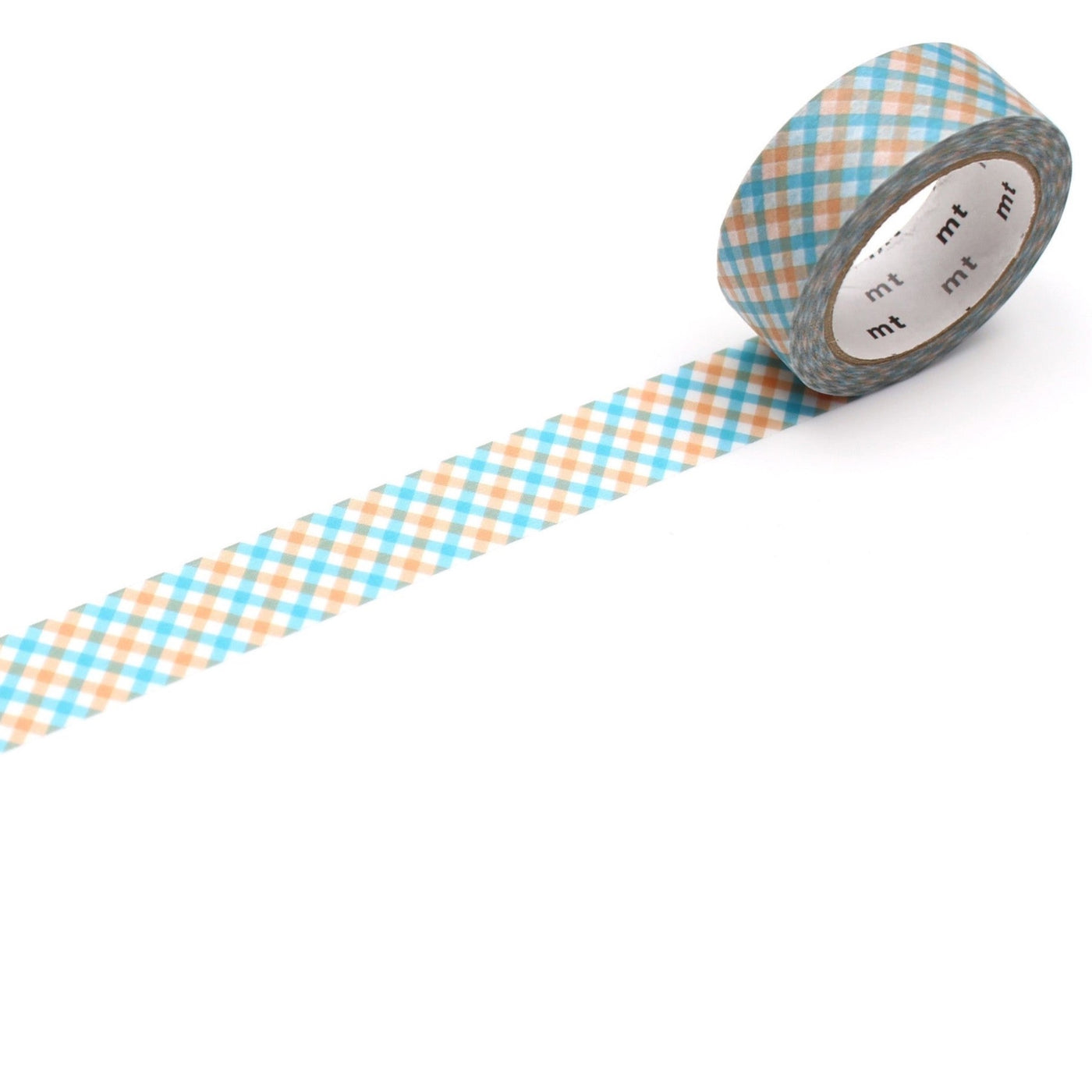 mt Washi Tape - Overlap Checkered Orange