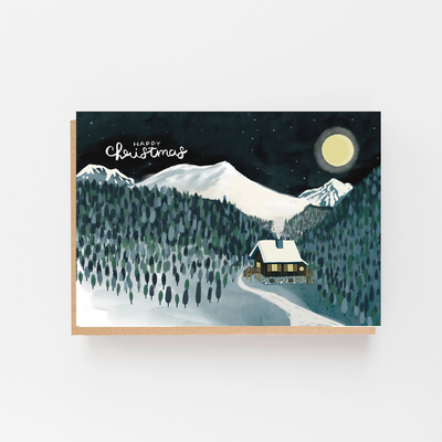 Happy Christmas Mountains Card