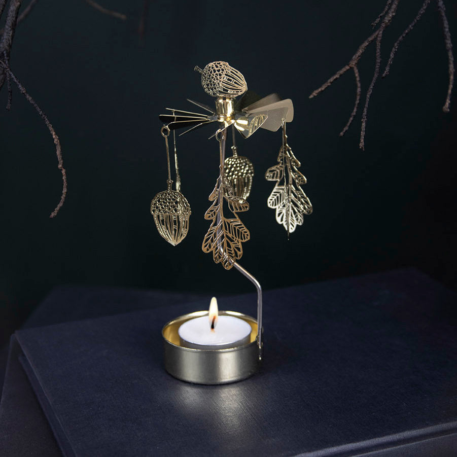 Anglaspel Candle Holder - Gold Oak