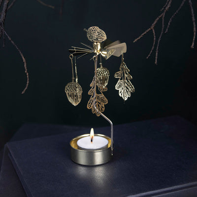 Anglaspel Candle Holder - Gold Oak