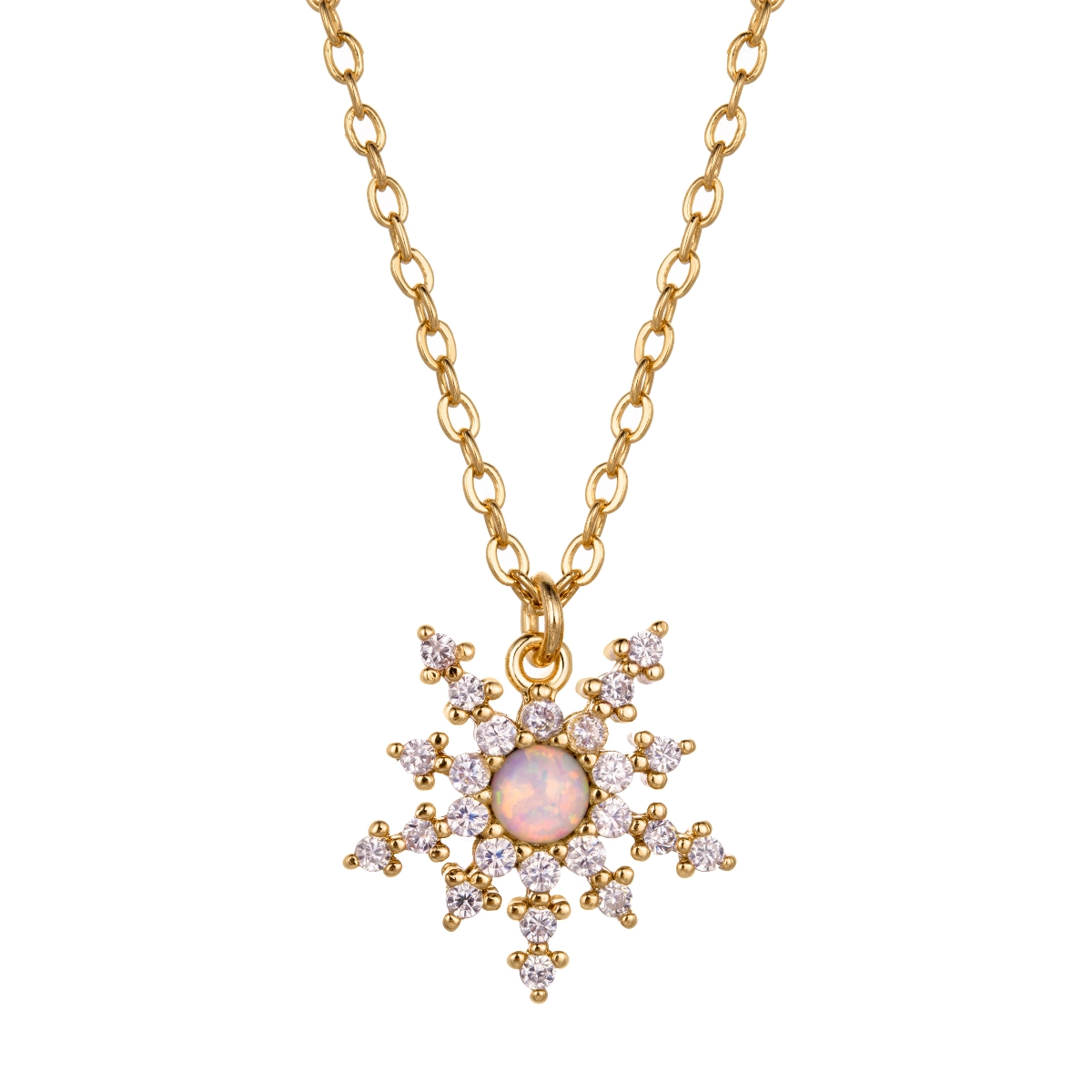 Opal 'Snowflake' Necklace