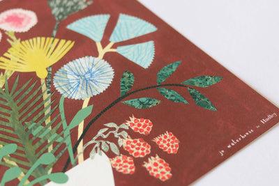 Burgundy Bouquet Print by Hadley - A3