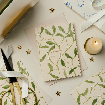 Mistletoe 'Merry Christmas' Card