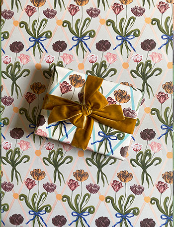 Diamond Tulip Wrapping Paper