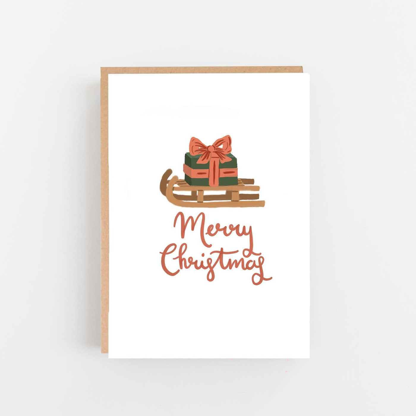 Sledge & Present Merry Christmas Card