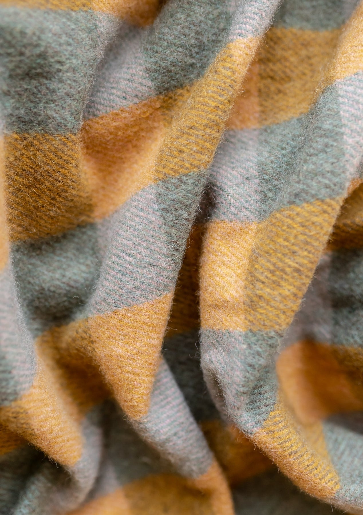 Recycled Wool Blanket - Sage Gingham