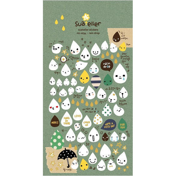 Rain Drop Stickers - 1034
