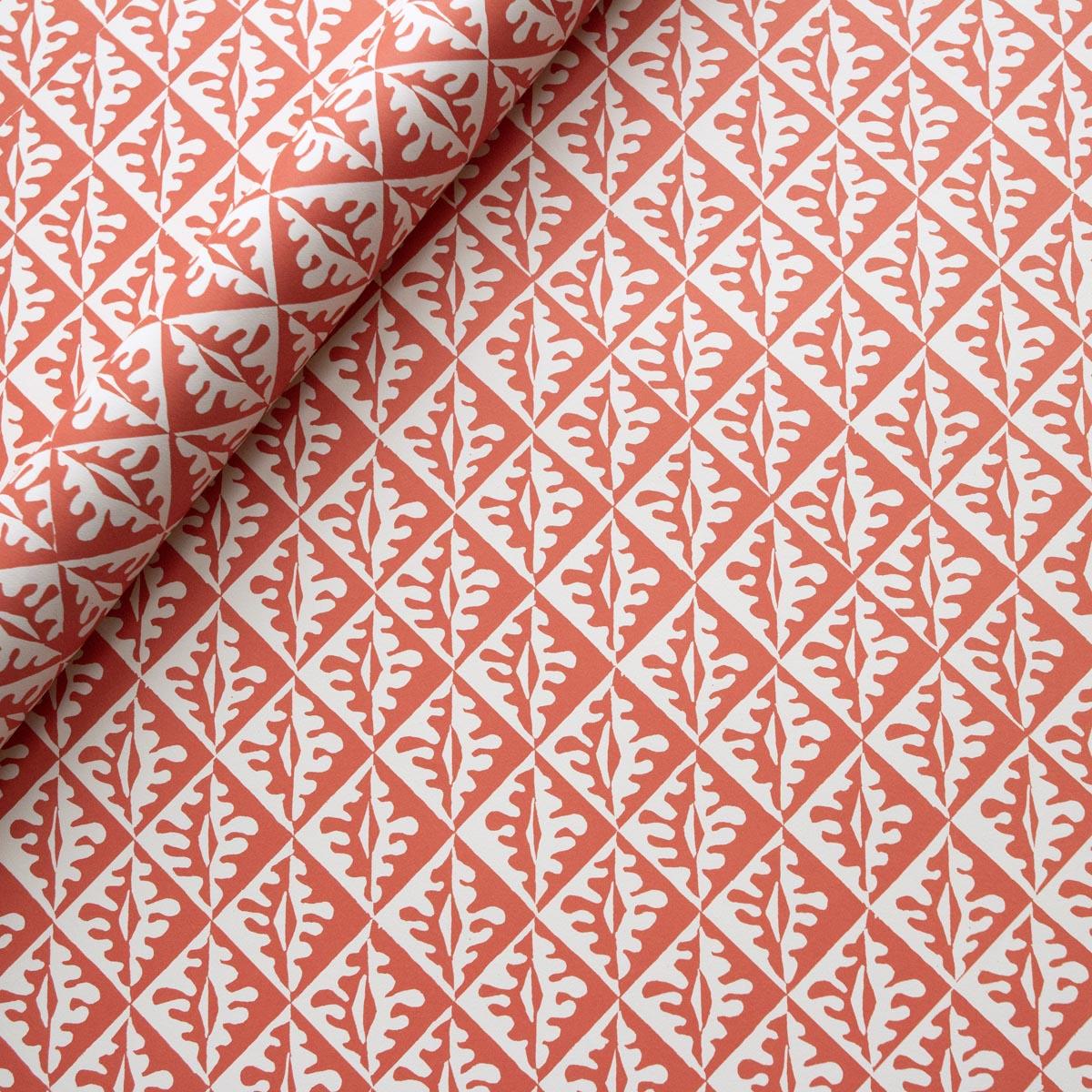 'Oak Leaves Red' Wrapping Paper