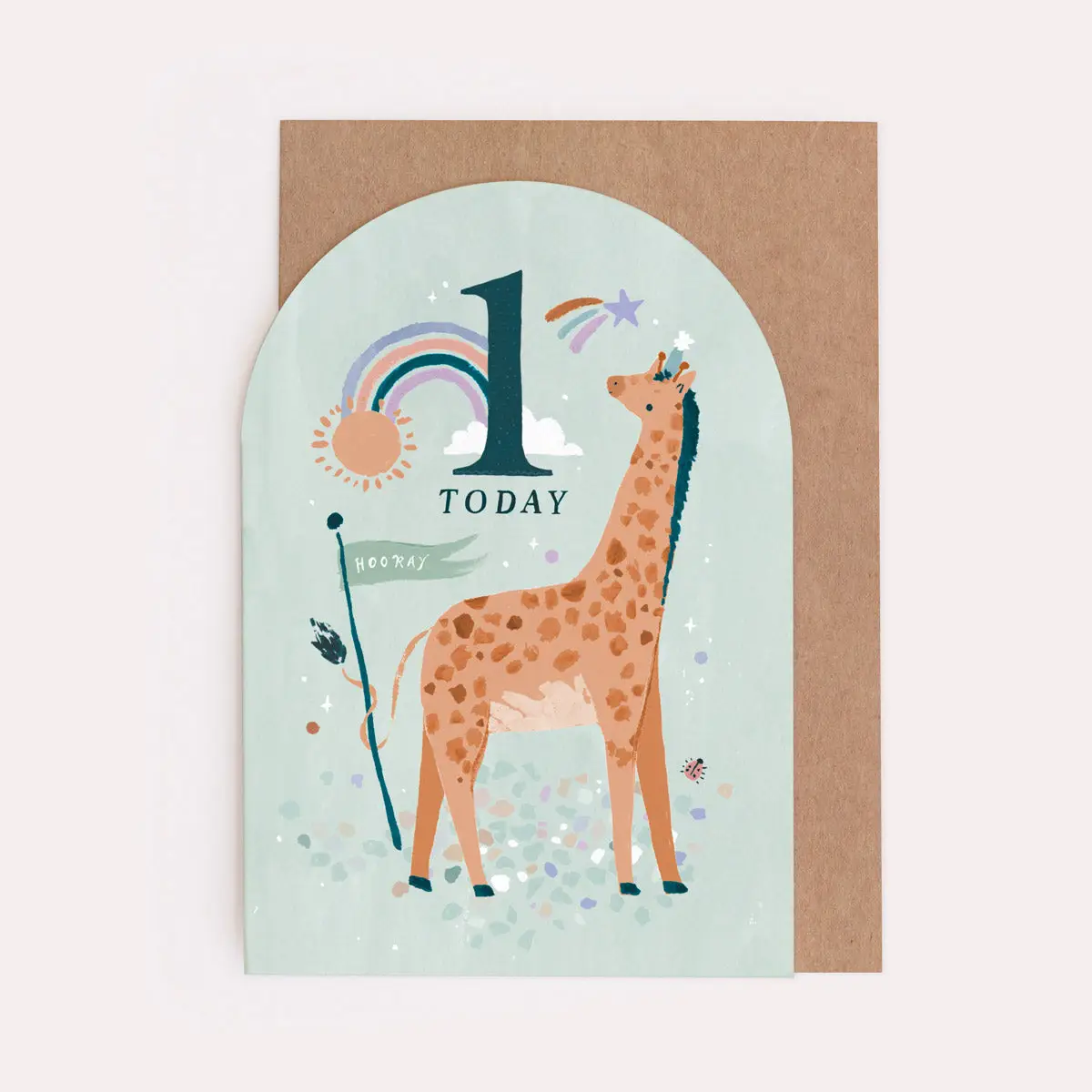 Age 1 Giraffe Card