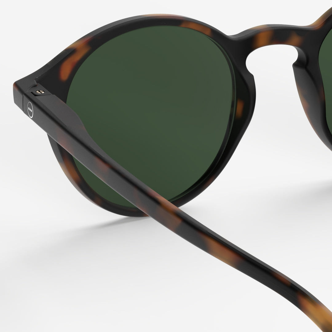 Sunglasses - Design 'D' in Tortoise by Izipizi (Green Lenses)