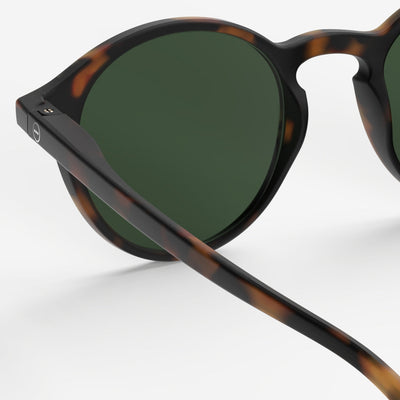 Sunglasses - Design 'D' in Tortoise by Izipizi (Green Lenses)