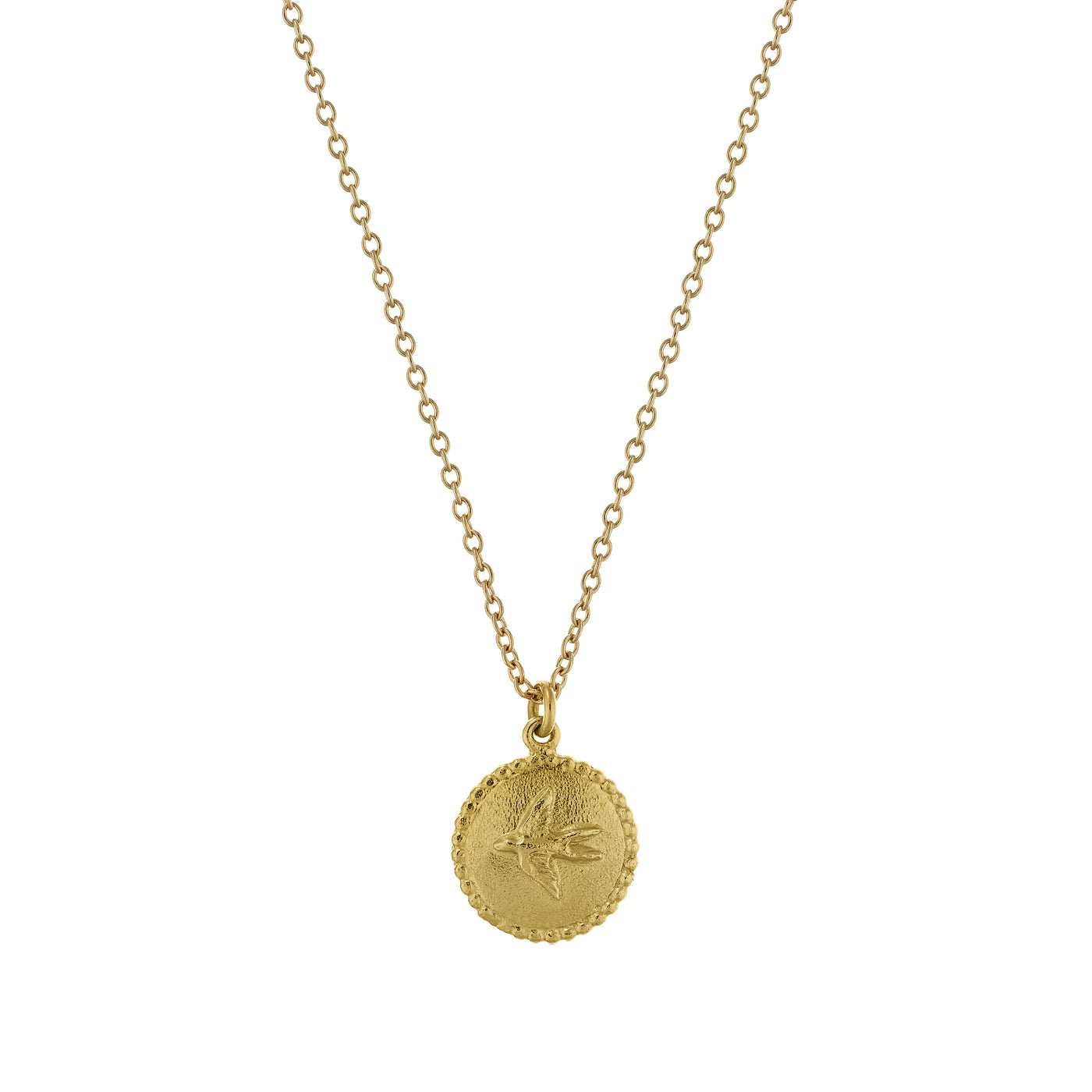 Small Ex-voto Swallow Necklace - Gold Plate