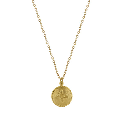 Small Ex-voto Swallow Necklace - Gold Plate