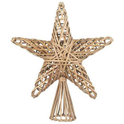 Natural Cane Star Tree Topper - 20cm