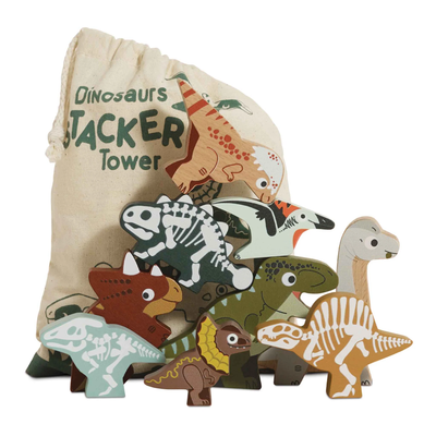 Wooden Jurassic Stacking Dinosaurs