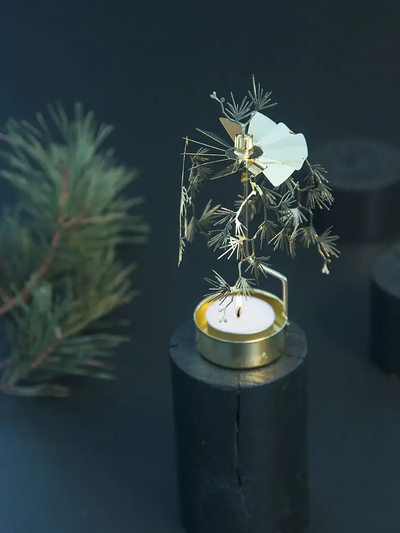 Anglaspel Candle Holder - Pine Gold