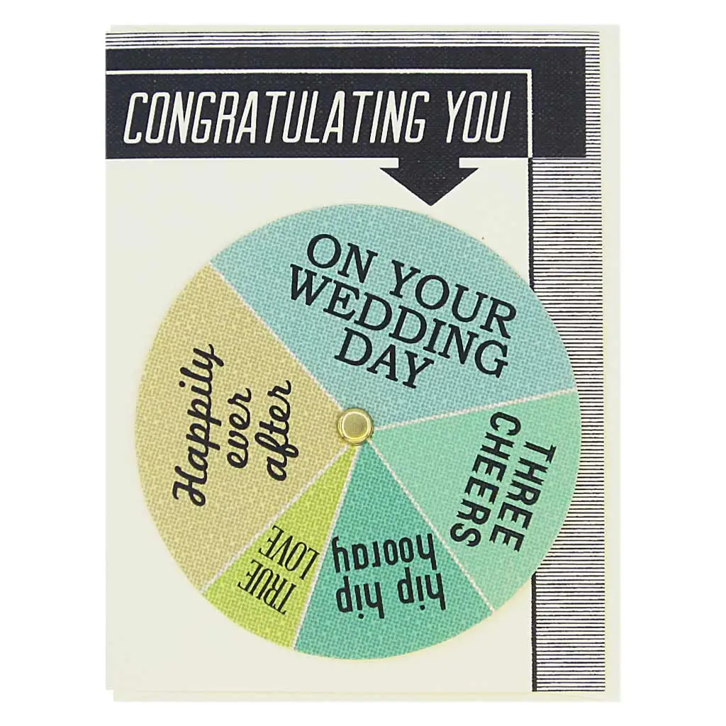 'Congratulating You' Wedding Pinwheel Card