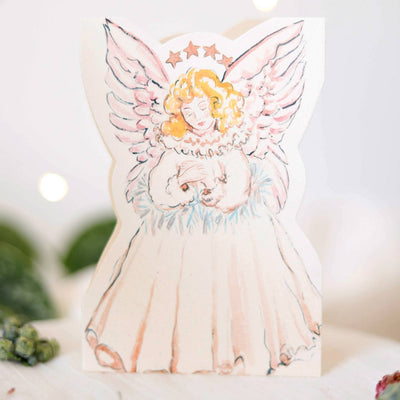 Peaceful Angel Die-Cut Christmas Card