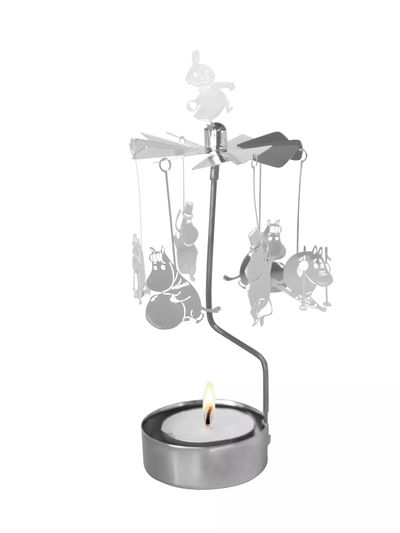 Anglaspel Candle Holder - Silver Moomin Winter
