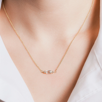 Blue Topaz 'Jane' Necklace