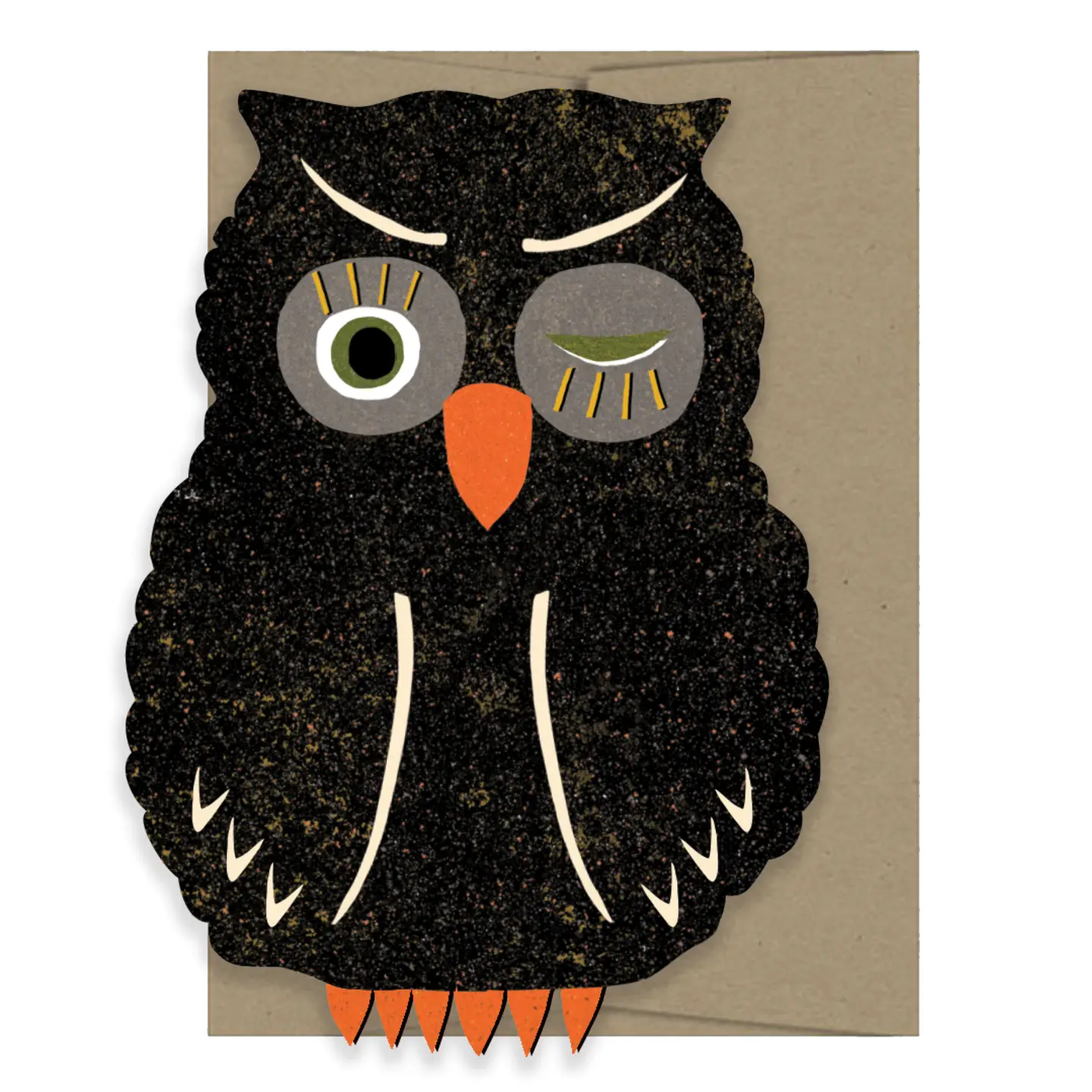Owl Blink Die Cut Card