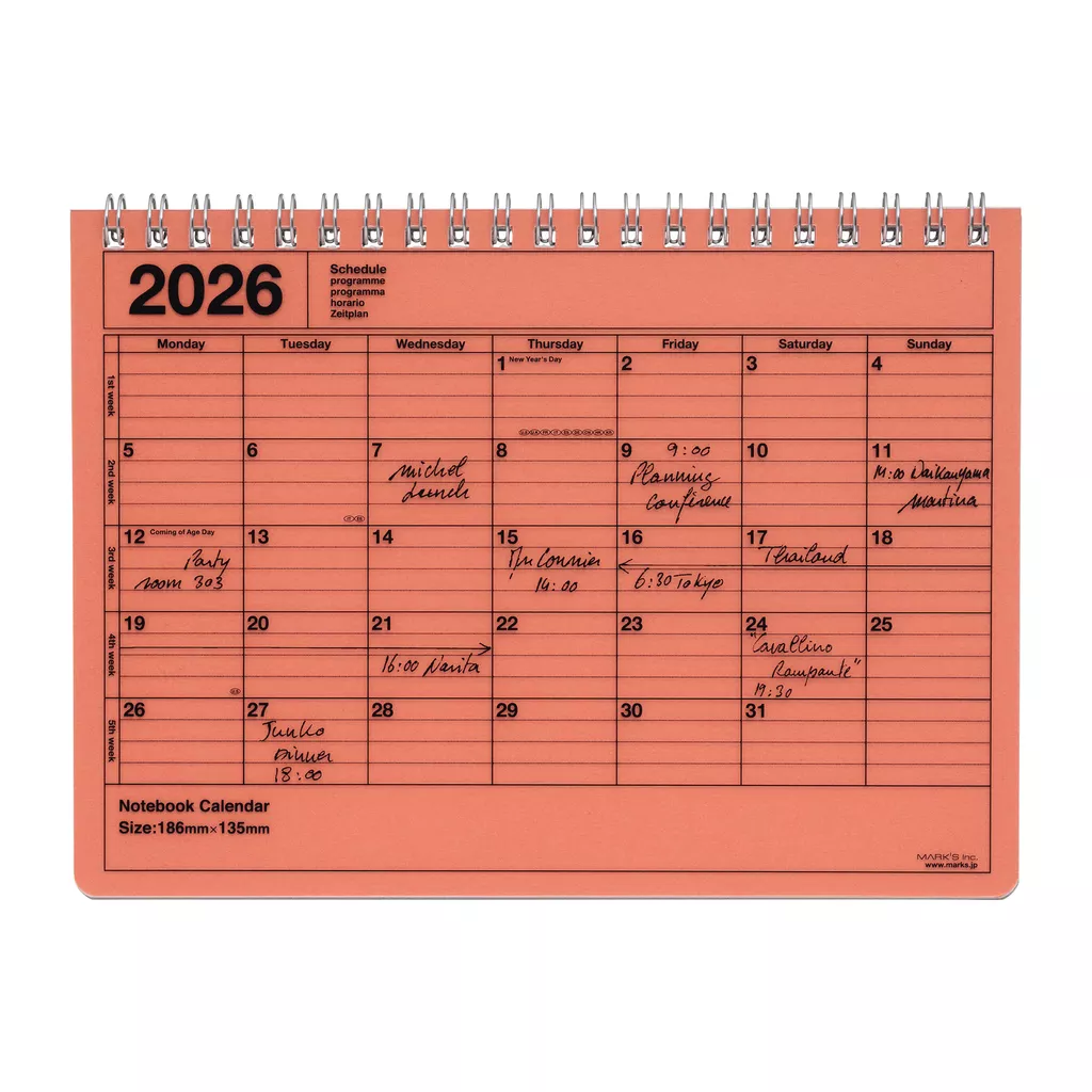 2026 Small Notebook Calendar