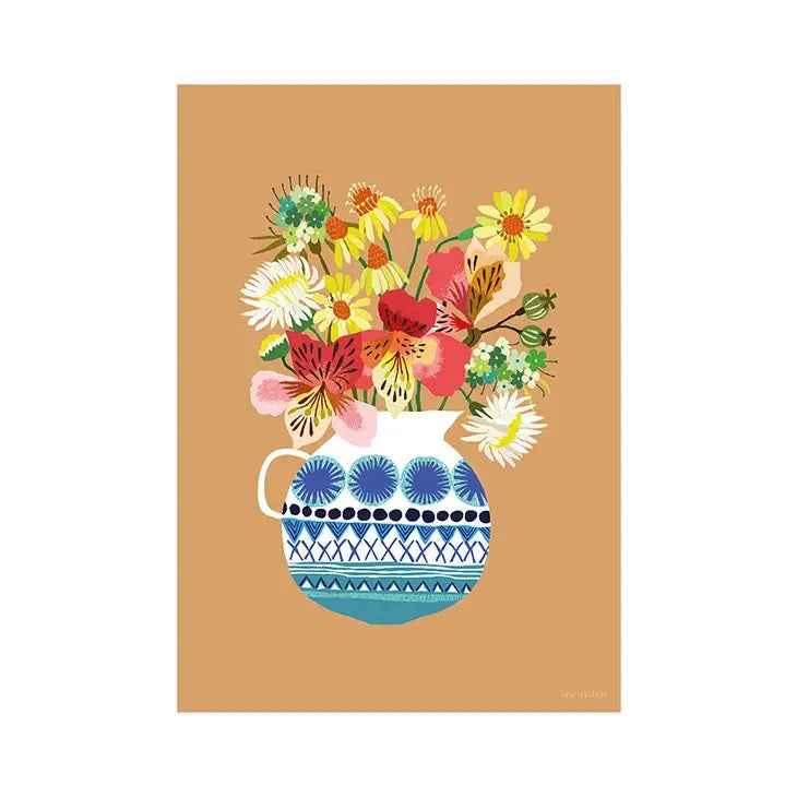 A4 Festival Flowers Art Print by Brie Harrison