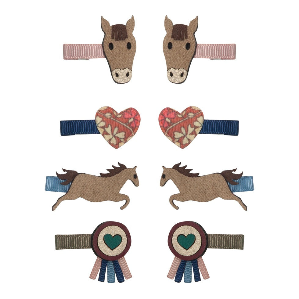 Mimi and Lula Mini Hair Clips - Pony Club Pack of 8