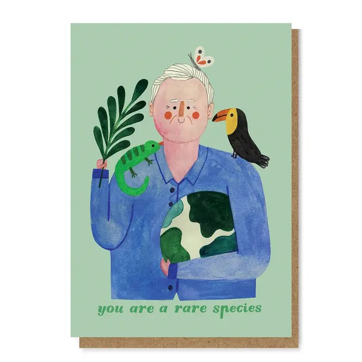 Sir David Attenborough Greetings Card