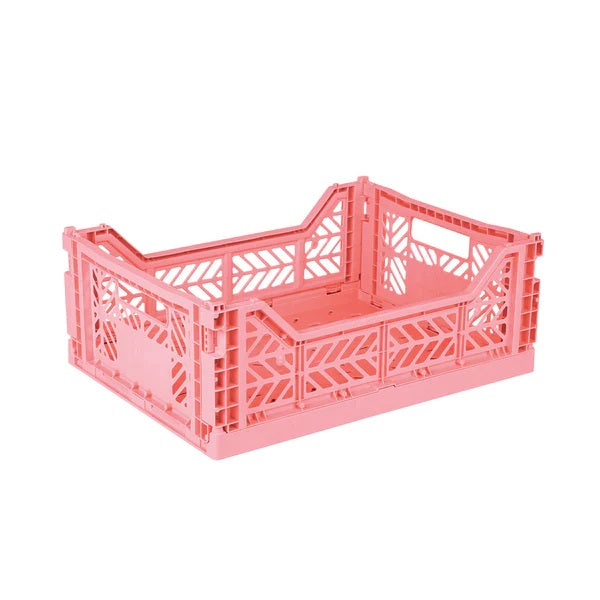 Midi Folding Storage Crate - Strawberry Milk