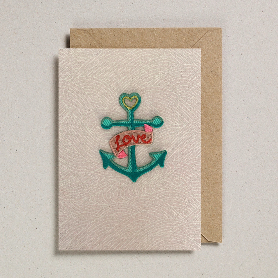 Love Anchor Patch Greetings Card – Berylune