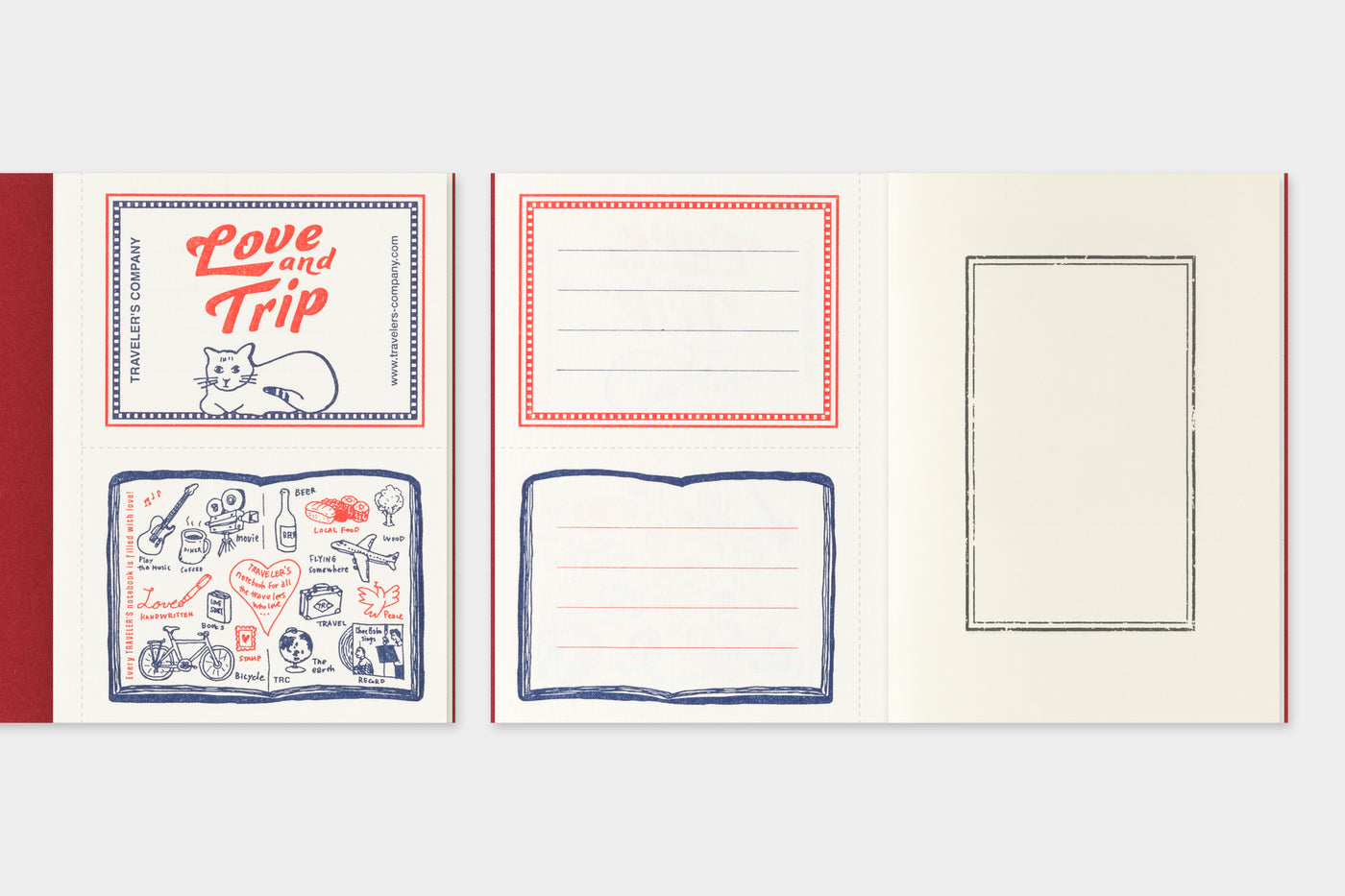 TRAVELER'S notebook Refill LOVE AND TRIP Edition - Passport Size
