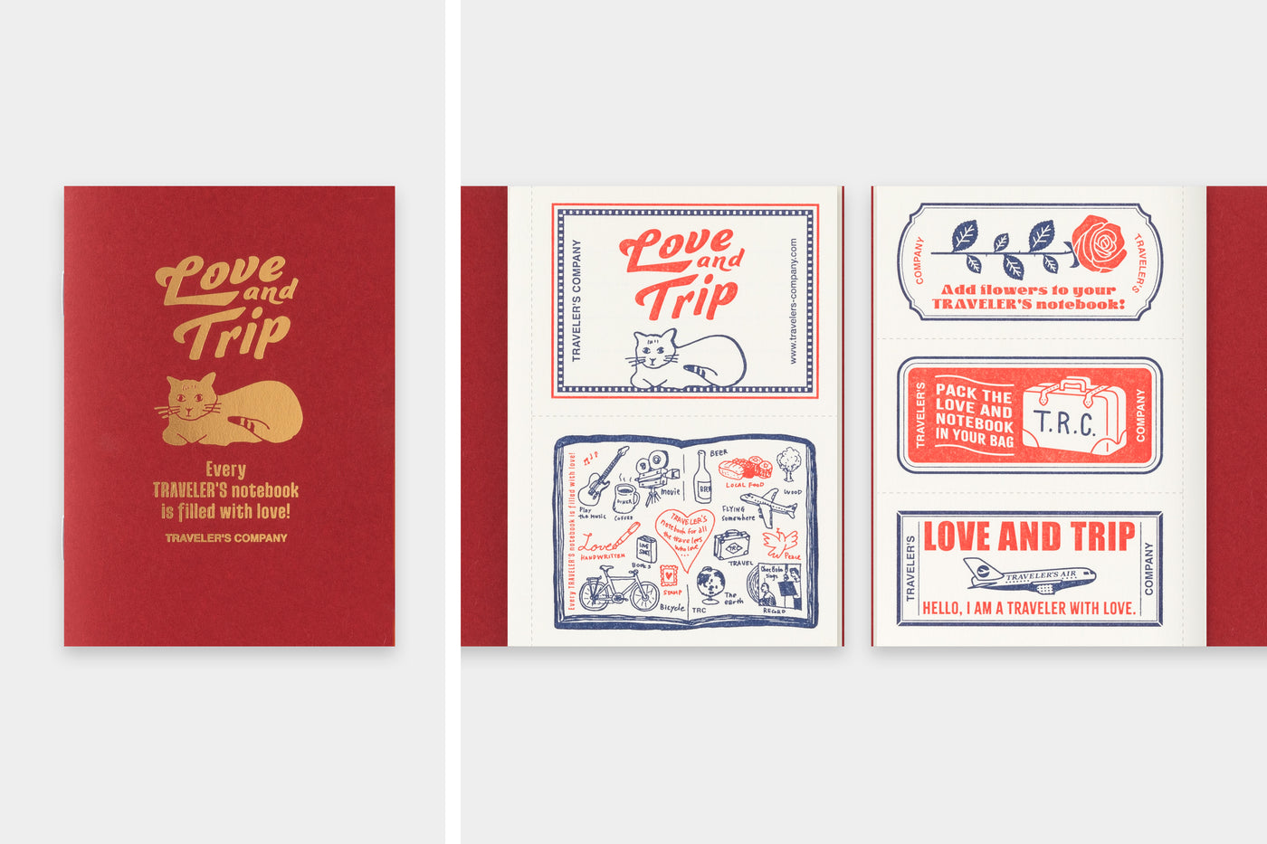 TRAVELER'S notebook Refill LOVE AND TRIP Edition - Passport Size