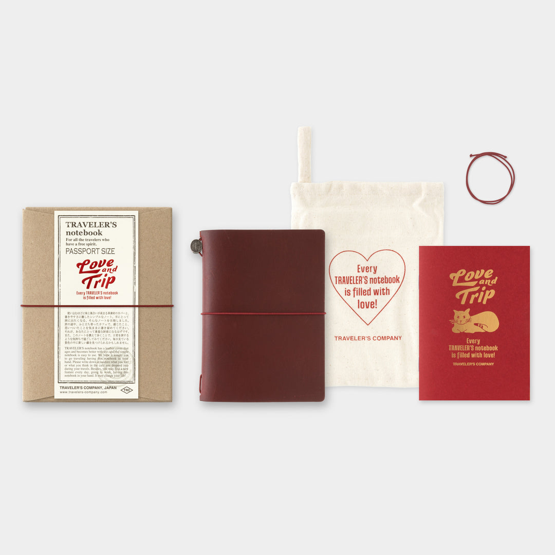 TRAVELER'S notebook Red LOVE AND TRIP Edition - Passport Size