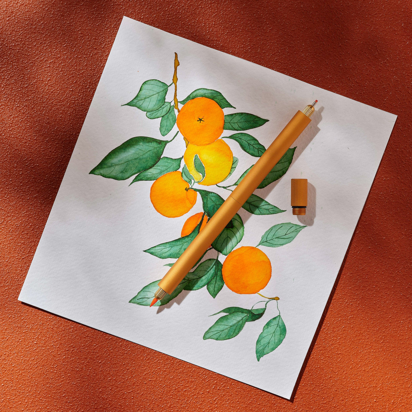 The Lumos Pro Duo Tip in Clementine - Two Refillable Pens with Multiple Tips