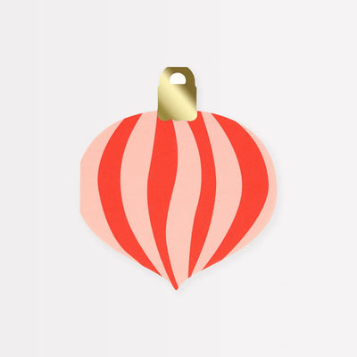 Striped Ornament Festive Napkins