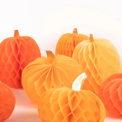 Honeycomb Pumpkins - Pack of Ten